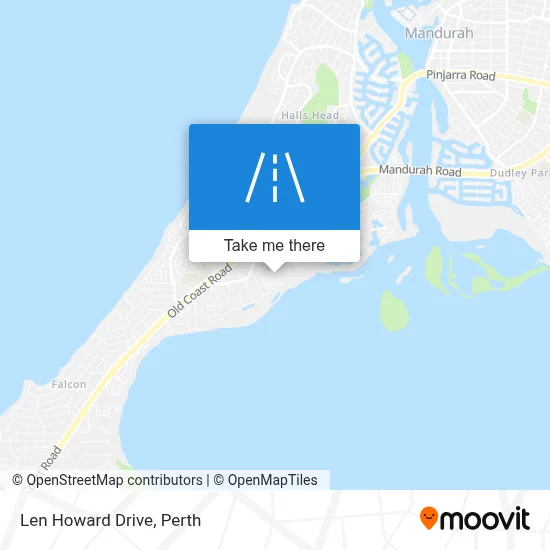 Mapa Len Howard Drive