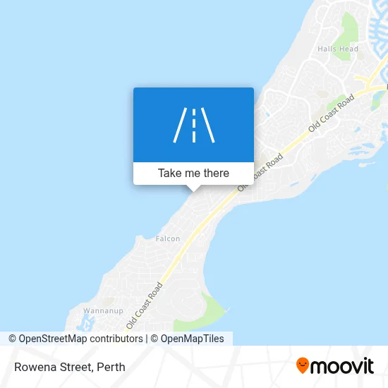 Mapa Rowena Street