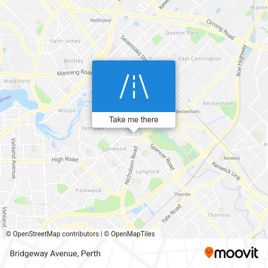 Bridgeway Avenue map