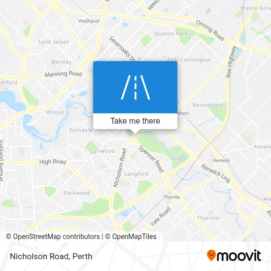 Mapa Nicholson Road