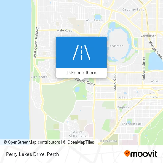Mapa Perry Lakes Drive