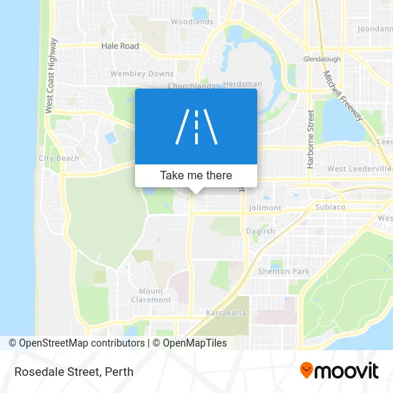Mapa Rosedale Street