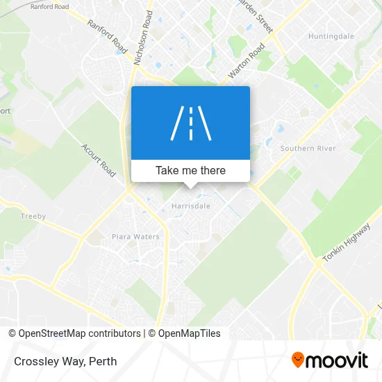 Mapa Crossley Way