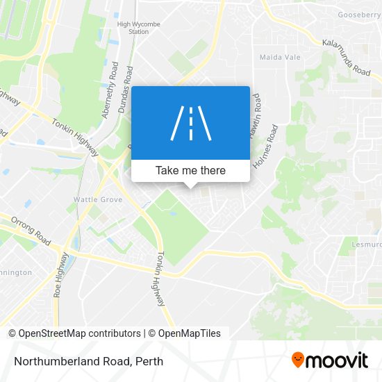 Northumberland Road map