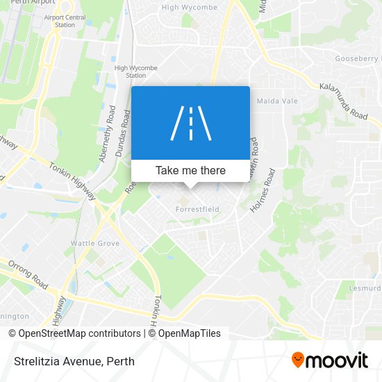Strelitzia Avenue map