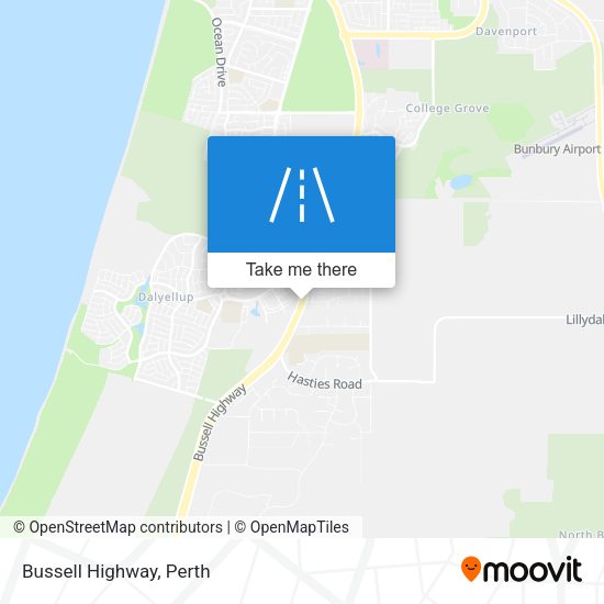 Bussell Highway map