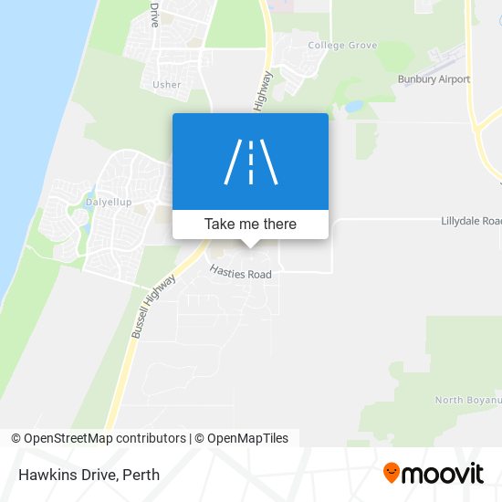 Hawkins Drive map