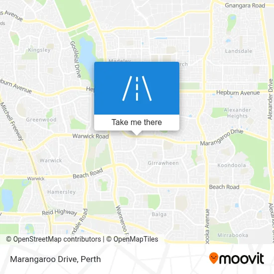 Mapa Marangaroo Drive
