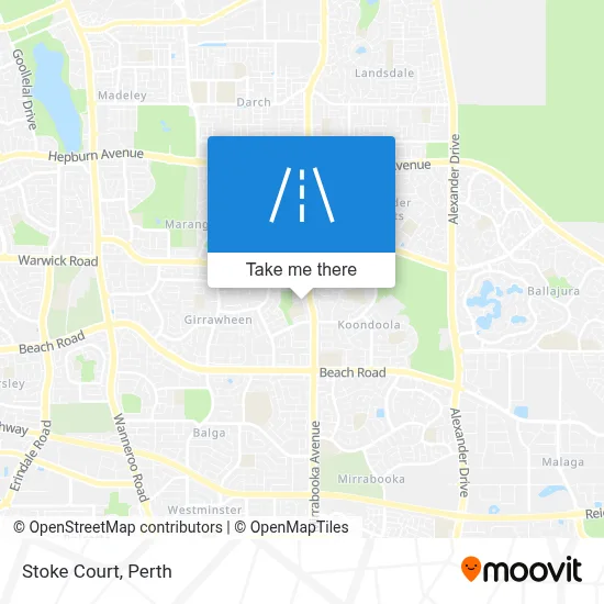 Perth Mapa ¿Cómo llegar a Stoke Court, Girrawheen en autobús?