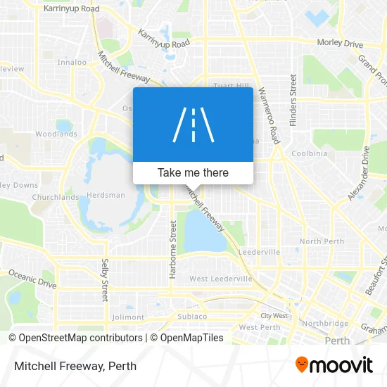 Mapa Mitchell Freeway