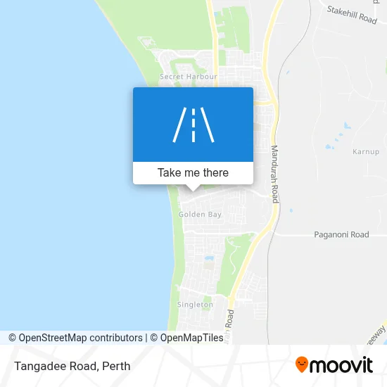 Perth Mapa ¿Cómo llegar a Tangadee Road, Golden Bay en autobús o tren?