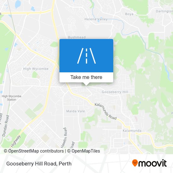 Gooseberry Hill Road map