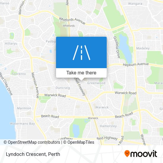 Lyndoch Crescent map
