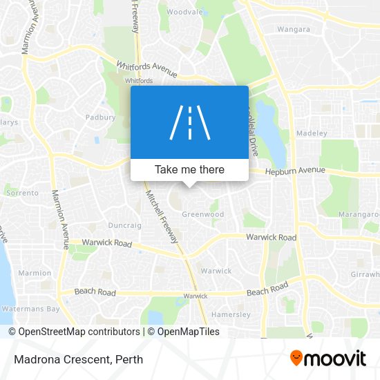 Madrona Crescent map
