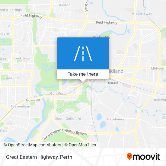 Great Eastern Highway map