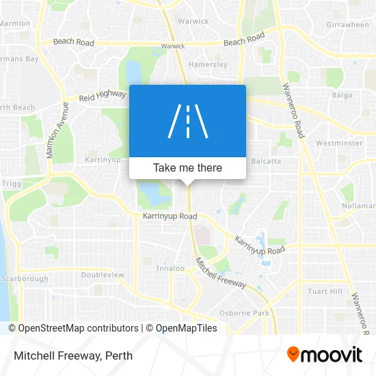 Mapa Mitchell Freeway