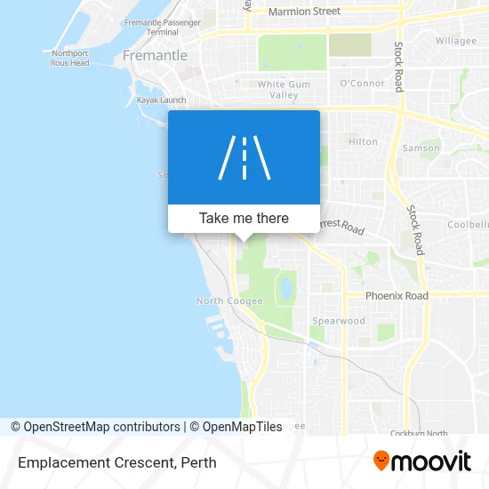 Mapa Emplacement Crescent