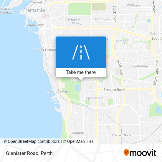 Glenister Road map