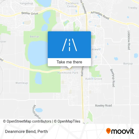 Mapa Deanmore Bend