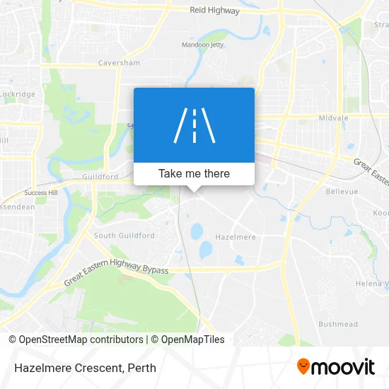 Mapa Hazelmere Crescent