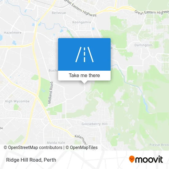 Mapa Ridge Hill Road