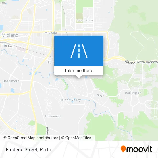 Mapa Frederic Street