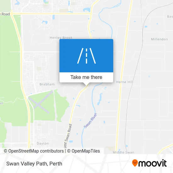 Mapa Swan Valley Path