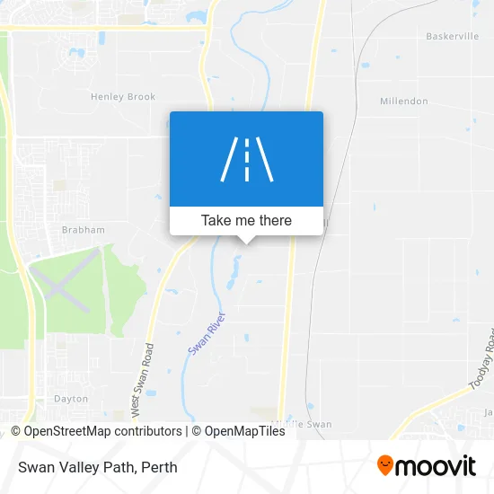 Mapa Swan Valley Path