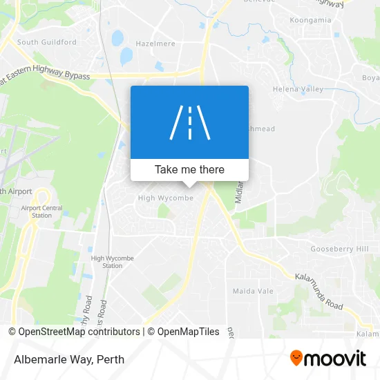 Mapa Albemarle Way