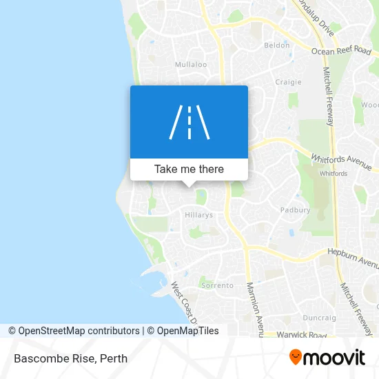 Mapa Bascombe Rise