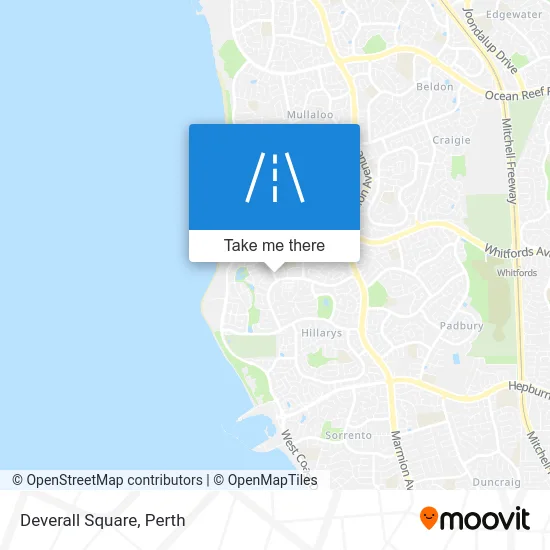 Mapa Deverall Square