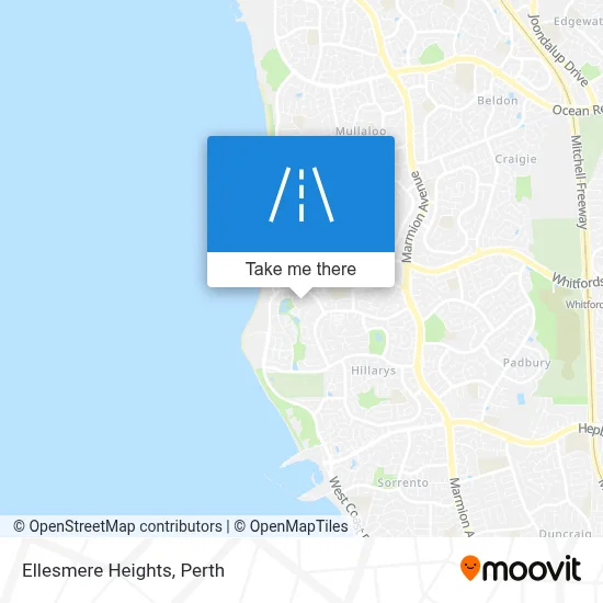 Mapa Ellesmere Heights