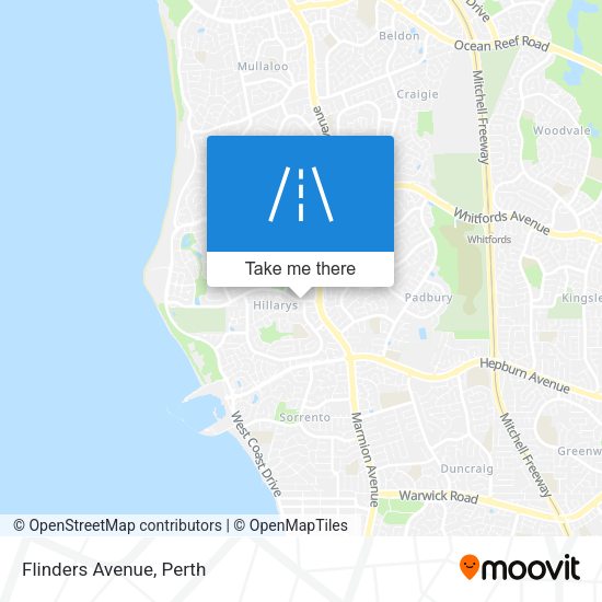 Flinders Avenue map