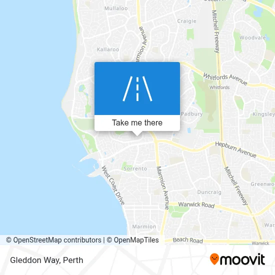 Mapa Gleddon Way
