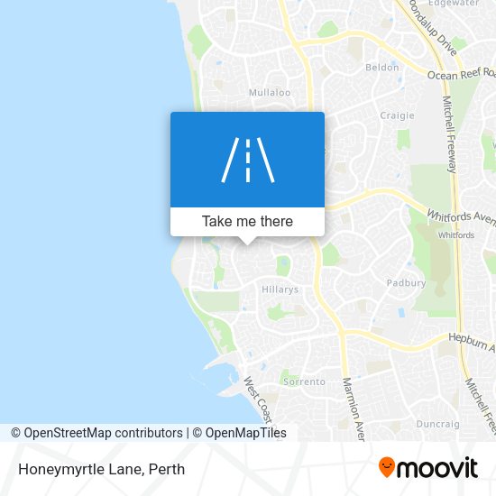 Honeymyrtle Lane map