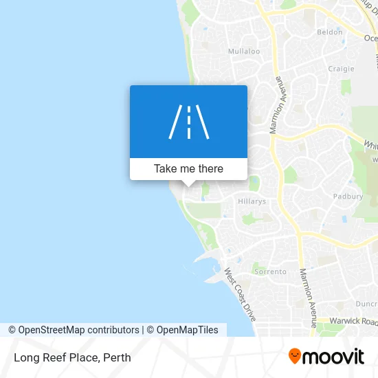 Mapa Long Reef Place