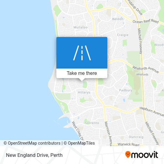 New England Drive map