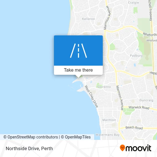 Mapa Northside Drive