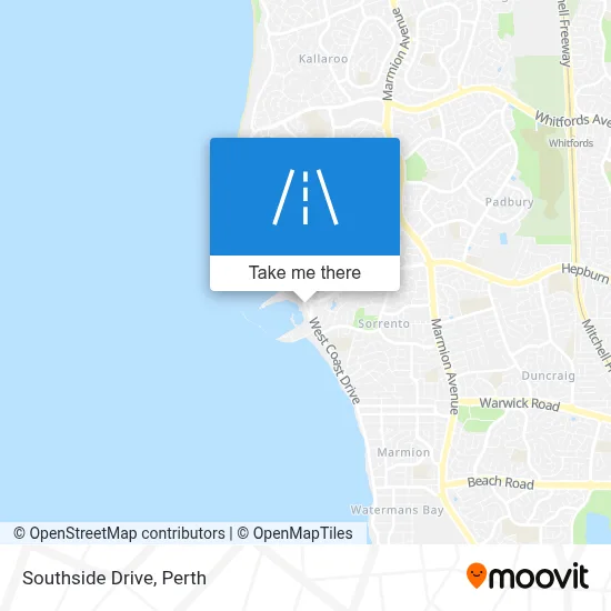 Mapa Southside Drive