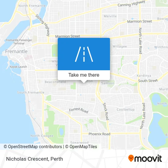 Mapa Nicholas Crescent