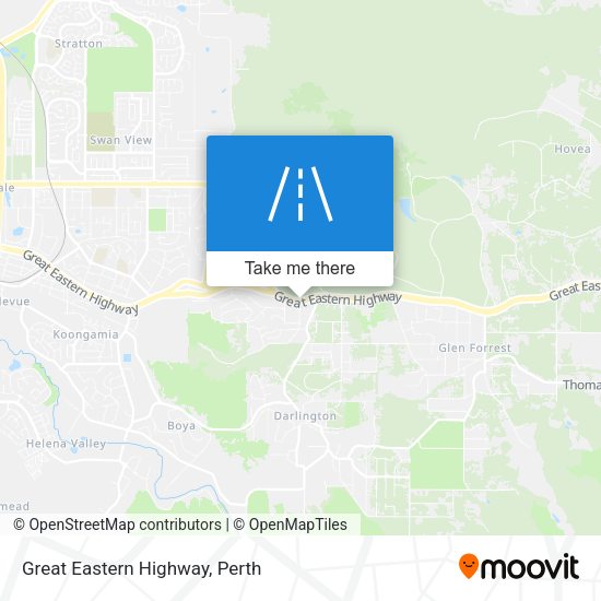 Great Eastern Highway map