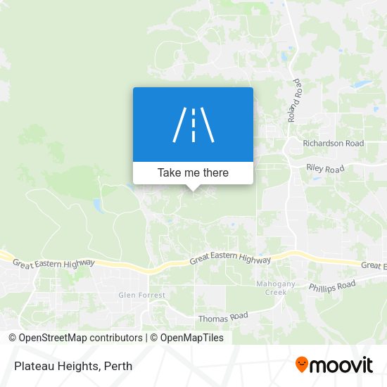Plateau Heights map