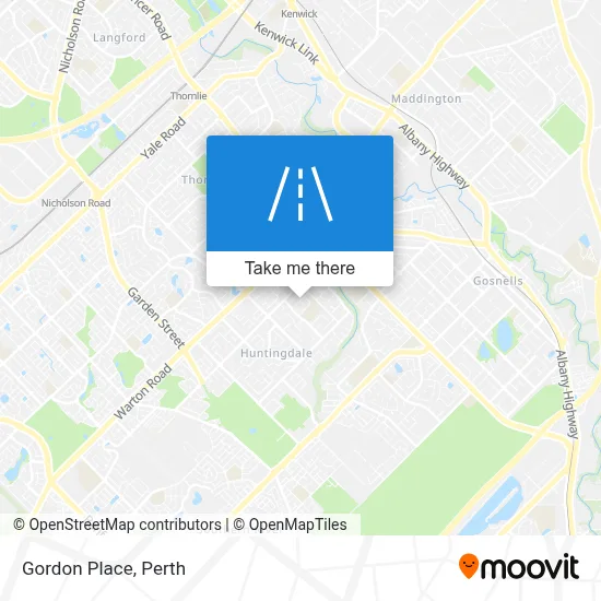 Mapa Gordon Place