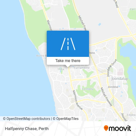 Mapa Halfpenny Chase