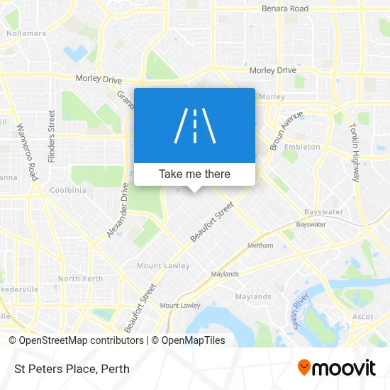 Mapa St Peters Place