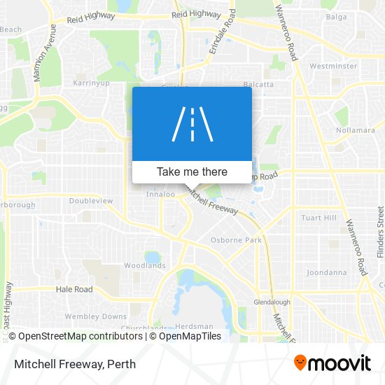 Mapa Mitchell Freeway