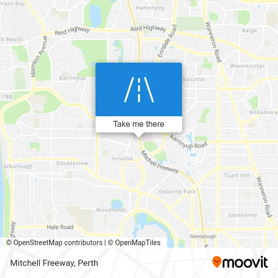 Mapa Mitchell Freeway