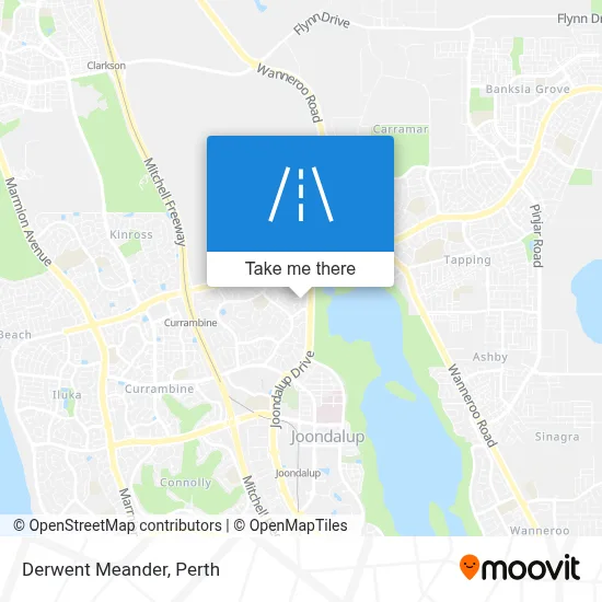 Mapa Derwent Meander