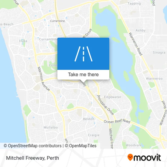Mapa Mitchell Freeway