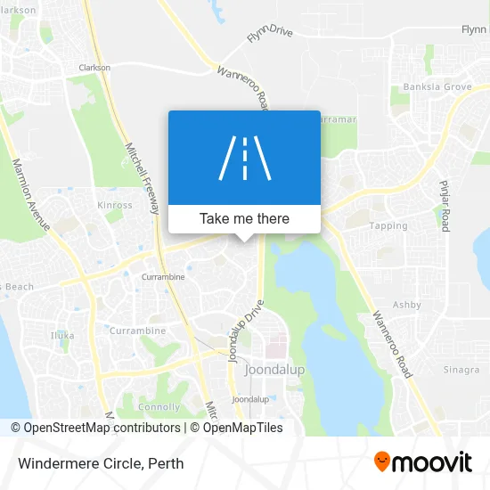 Mapa Windermere Circle